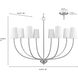 Kandor 8 Light 38 inch Vintage Brass Chandelier Ceiling Light